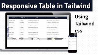 Responsive HTML Tables Made Easy with Tailwind CSS |  #table  #tailwindcss #htmlcsstutorial