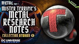 DCUO Episode 35: Mister Terrific's Metal Research Notes Collection Reward - T-Sphere Totem Base Pet