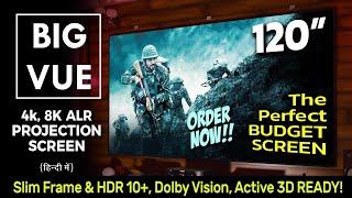 BIGVUE 120 inches ALR Fixed Projection Screen | Premium Budget Screen | 4k Ultra HD 3D | Review