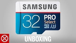 Samsung 32GB PRO Select Micro SD Card SDHC Unboxing