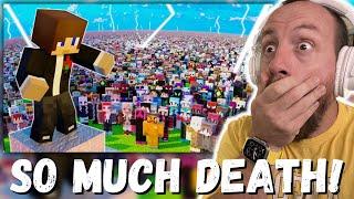 SO MUCH DEATH! 1000 Player Simon Says in Minecraft (REACTION!) ISH