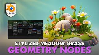 Blender 4 Grass & Flowers (Meadow) Procedural Geometry Node