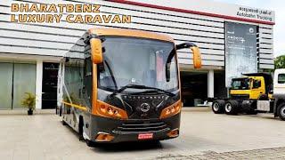 2021 BharatBenz Luxury Caravan Built on BharatBenz 1017 Bus Chassis, recliner seat, high-tech toilet