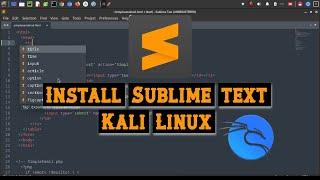 How To Install SUBLIME TEXT on Kali Linux [NEWEST] 