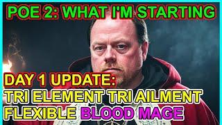 My POE 2 Starter Build - Blood Mage Witch, Flexible Tri-Ailment, Tri-Element. Path of Exile 2