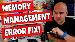 Windows Memory Management Error FIX  And Easy Fixes For RAM Sticks