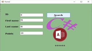 C# tutorial| connect with access database with password to retrieve data into textboxes -source code