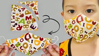 EASY! Fast and Easy Way to Make Kids Size Face Mask | 3 Layers