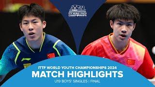 Wen Ruibo vs Huang Youzheng | U19 BS Final | ITTF World Youth Championships 2024