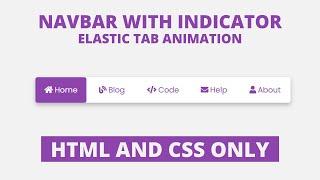 Animated Navigation Menu Bar Hover Effect in HTML and CSS