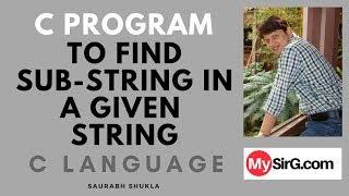 C Program to find substring in a string