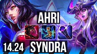 AHRI vs SYNDRA (MID) | Quadra, Legendary, 13/3/2 | NA Master | 14.24