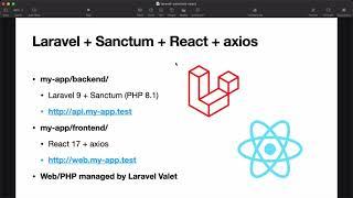 Laravel 9 Sanctum for React SPA Authentication (stateful)