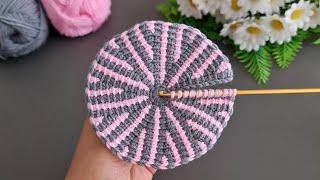 Motif, Coaster, Flower. Make and Sell. How to make a very easy fower coaster motif. Tunisian crochet