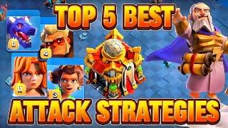 TOP 5 BEST ATTACK  STRATEGIES TH 16 GROUND AND AIR ATTACK STRATEGIES  CLASH OF CLANS