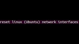 NET TOOLS -- 1 (linux) Save & Restore network interfaces configuration