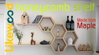 Honeycomb shelf made from maple