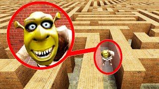 IF YOU SEE THIS SCARY SHREK IN THE MAZE RUN IMMEDIATELY Garry's Mod