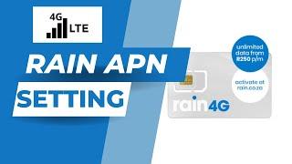 Fix Rain APN Setting (no network on phone)