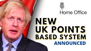 NEW UK IMMIGRATION POINTS BASED SYSTEM ANNOUNCED | UK VISA NEW RULES 2021 | UK IMMIGRATION 2021