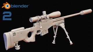 Modelling an AWM Sniper Rifle in Blender | Tutorial Part 2 (Arijan)