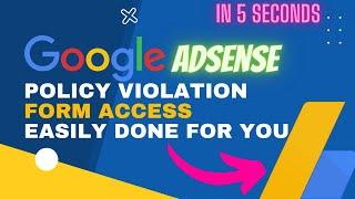 How to Get Google AdSense Policy violation appeal Form, AdSense Policy Violation, AdSense