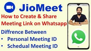 How to Create & Share Jiomeet Link on Whatsapp || Personal & Plan A Meeting Comparison