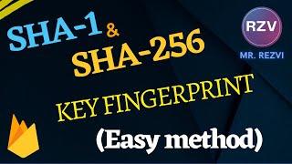 How to generate SHA-1 & SHA-256 Key Fingerprint and add into Firebase Project using CMD (Easy)