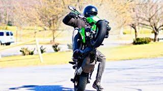 FIRST TIME TRYING CIRCLE WHEELIES (Kawasaki z125)