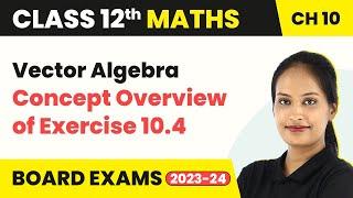 Concept Overview of Exercise 10.4-Vector Algebra | Class 12 Maths Chapter 10 (2022-23)| CBSE/IIT-JEE