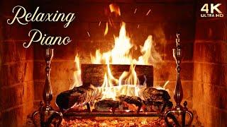 Relaxing Piano Fireplace Music  Instrumental Fireplace Ambience