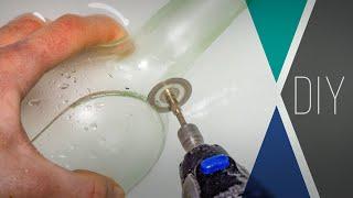 Test VI - Glasflasche längs schneiden | Glasflasche halbieren mit Dremel | DIY