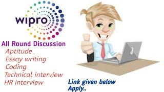 Wipro recruitment Process 2022 |  All Round Discussion | Types of  questions |
