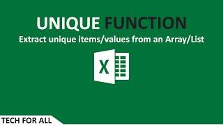 Extract Unique values from a list using UNIQUE Formula in #Microsoft Excel