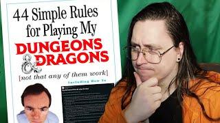 Those "44 rules for dnd" Everyone's Talking About