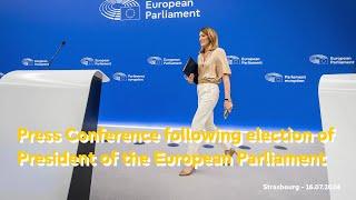 Press Conference following the Election of President of the European Parliament - 16th July 2024