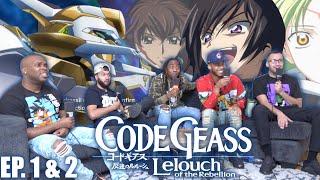 Code Geass Lelouch of The Rebellion Episodes 1 & 2 REACTION!