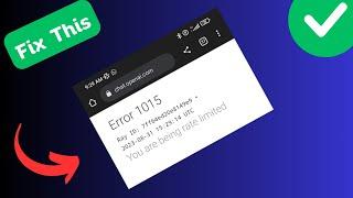 How to Fix “Error 1015” in ChatGPT