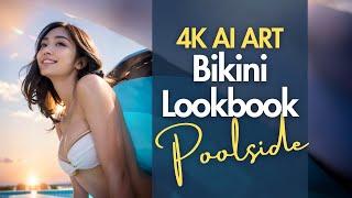 [4K] AI ART video - Japanese Model Lookbook - Poolside