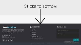 Design a Footer that sticks to the bottom of the page | Designing a Blog with HTML and CSS #6