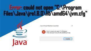 Error: could not open "C:\Program Files\Java\jre1.8.0\lib\amd64\jvm.cfg" solution