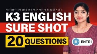KTET-3  ENGLISH || SURE SHOT 20 QUESTIONS ||