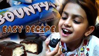 Easy Homemade Bounty Chocolate Bar Recipe for Kids | Just 3 Ingredients