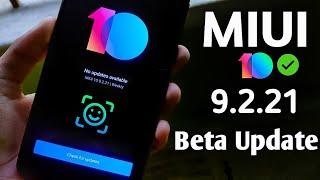 Miui 10 Beta 9.2.21 Update - Face Unlock in App Lock & Super Stable Update !