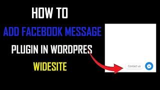 How to add facebook messenger chat in your website ||  add live chat to wordpress