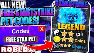 ALL *FREE STARSTRIKE PET* CODES in NEW NINJA LEGENDS UPDATE! (Roblox Codes)