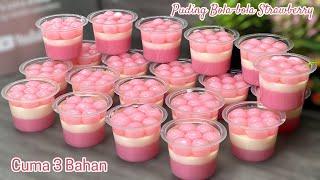 Cuma 3 Bahan ‼️Anak-anakhampir setiap hari minta dibuatkan puding ini, Puding bola-bola strawberry