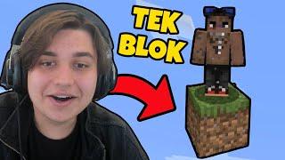 TEK BLOKTA HAYATTA KALMAK #1 - Minecraft