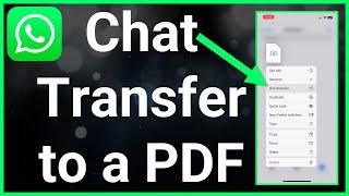 How To Transfer WhatsApp Chats To PDF