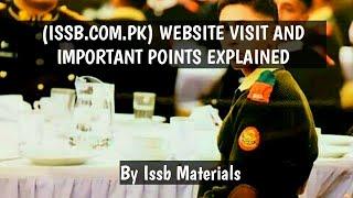 (Issb.com.pk) complete visit and important points explained by Issb Materials